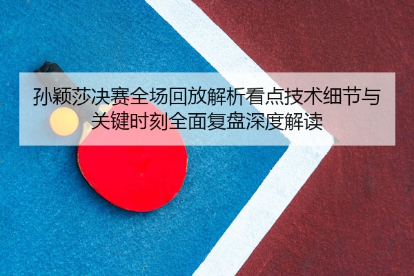 孙颖莎决赛全场回放解析看点技术细节与关键时刻全面复盘深度解读