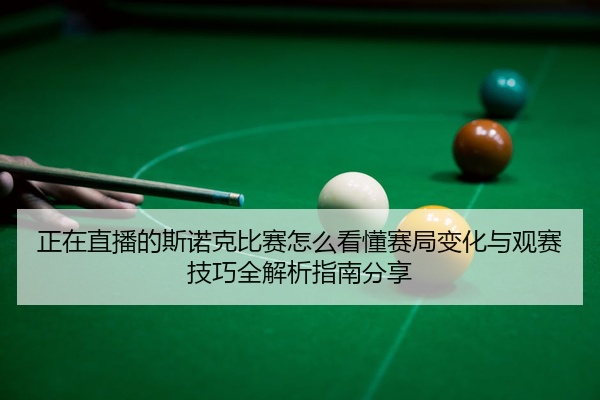 正在直播的斯诺克比赛怎么看懂赛局变化与观赛技巧全解析指南分享